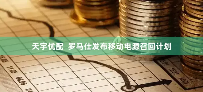 天宇优配  罗马仕发布移动电源召回计划