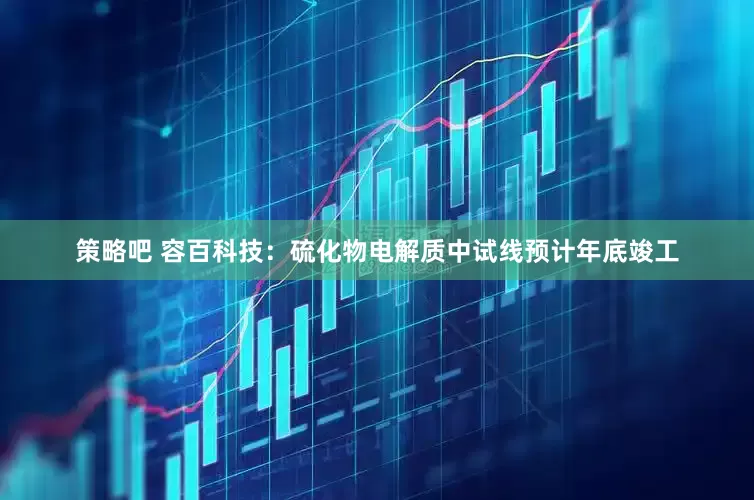 策略吧 容百科技：硫化物电解质中试线预计年底竣工